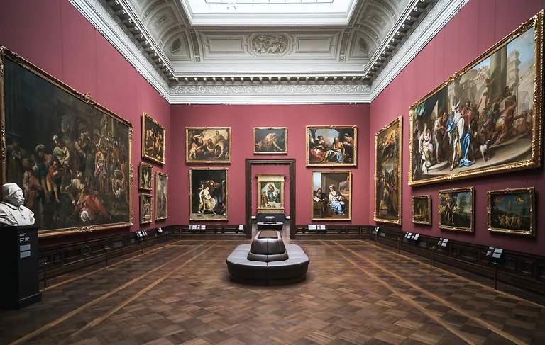 The Old Masters Picture Gallery with a view of Raphael’s Sistine Madonna.